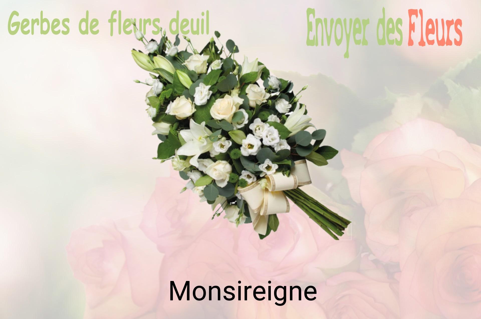 Gerbe de fleurs de deuil livrée à Monsireigne
